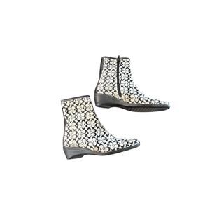 Coach Black and White Patterned Ankle Boots